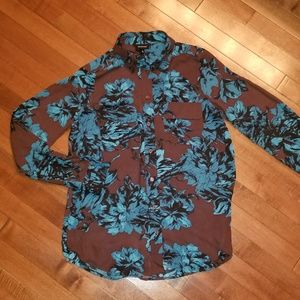 Who What Wear Floral Blouse size small